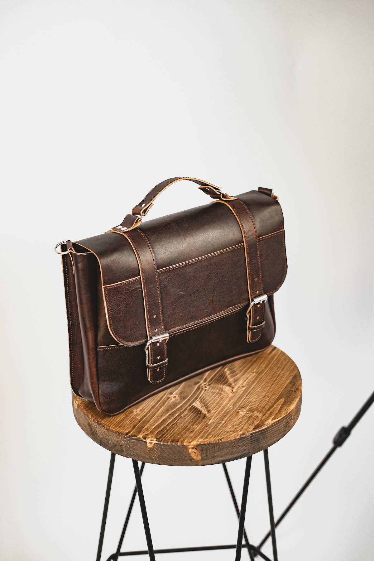 Detail of a hand-stitched bag